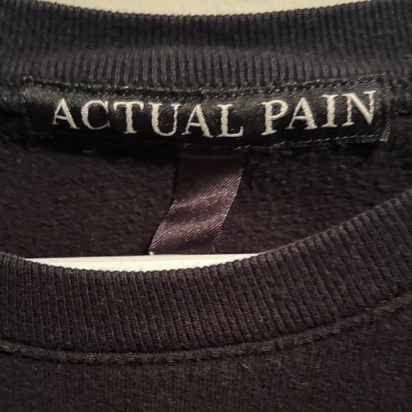 Actual Pain brand Black Graphic Sweatshirt. Unisex Medium. - Picture 3 of 4
